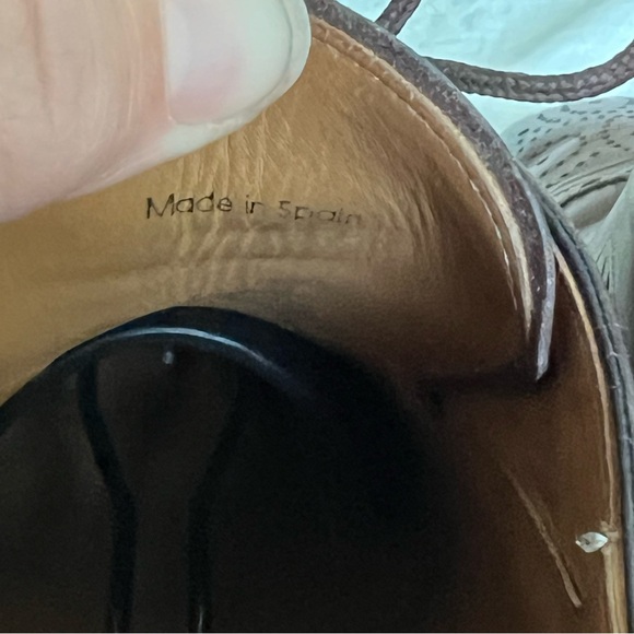 🤎 MAGNANNI~ Men's Wingtip BROWN All Leather Dress Shoes US 10.5 - Picture 11 of 16